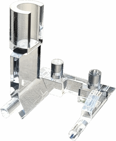 Image by EXXELENS showing custom light guide bridge